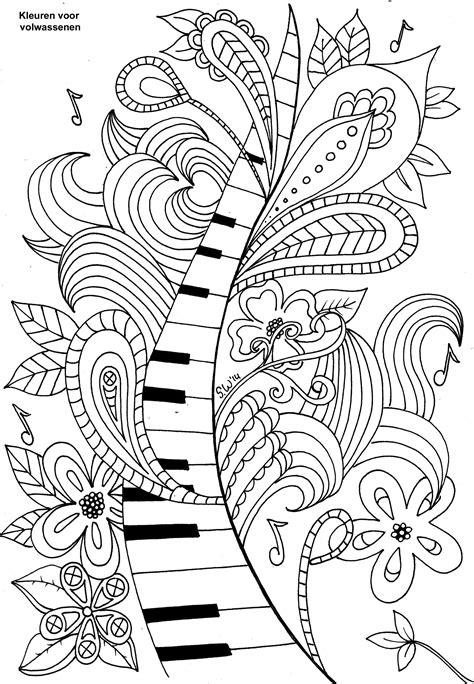 music coloring pages for adults